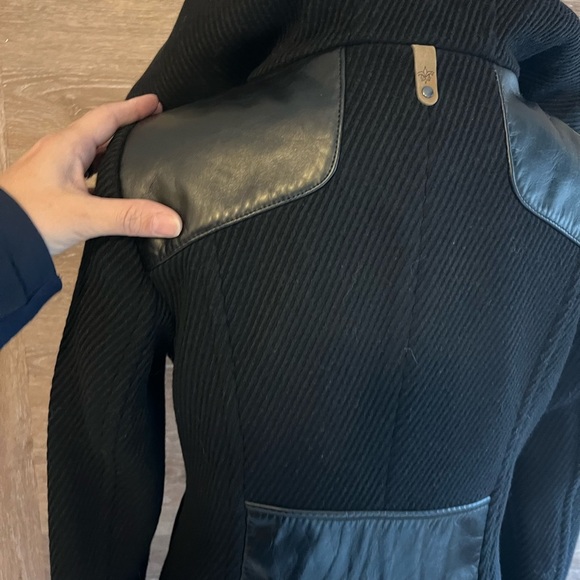 MACKAGE Black wool Sunsk Coat Sz small hood excellent winter jacket - Picture 10 of 16